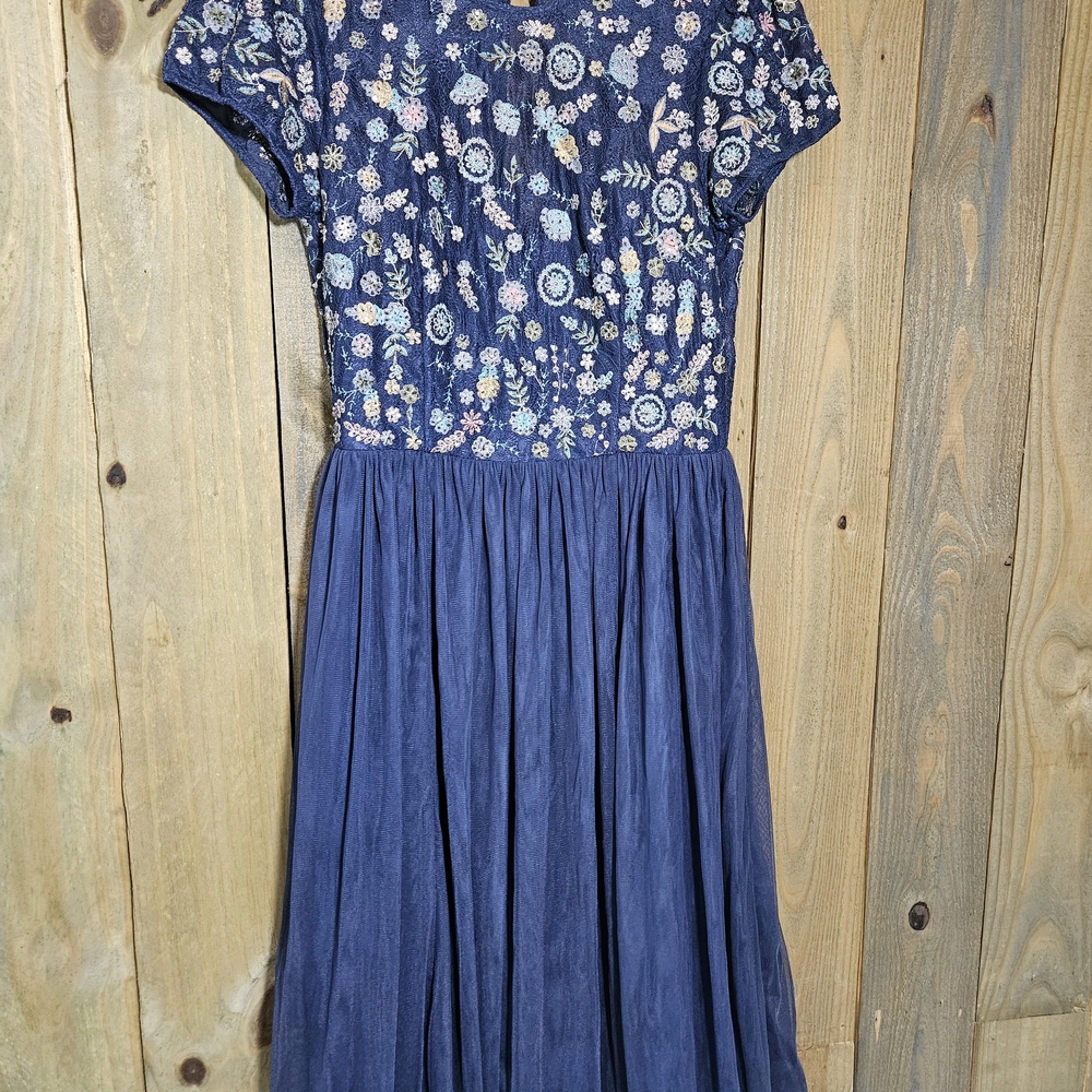 French Connection Blue Floral Midi Dress